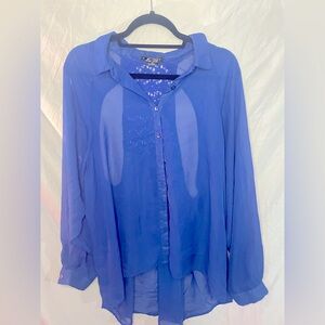 Blue women’s button-down